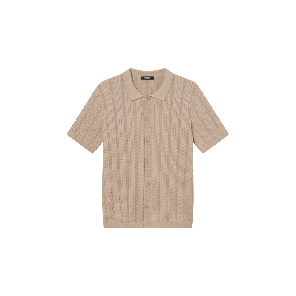 Bomboogie MAGLIA Chemise Homme Manche Courte Marron 100% Coton - Photo 1/1