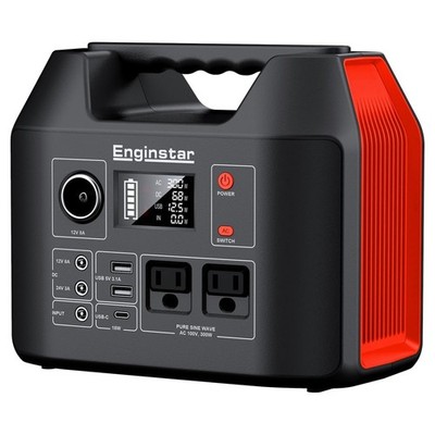 EnginStar Portable Power Station 300W 296Wh Battery Bank with 110V Pure Sine