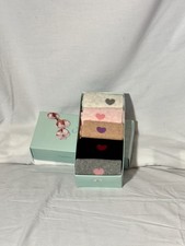 Boxed Set of 5 Heart-Pattern Ankle Socks