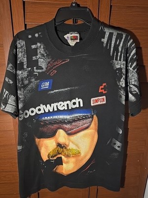 1999 Dale Earnhardt 50th Anniversary All Over Print Big Face Size Medium