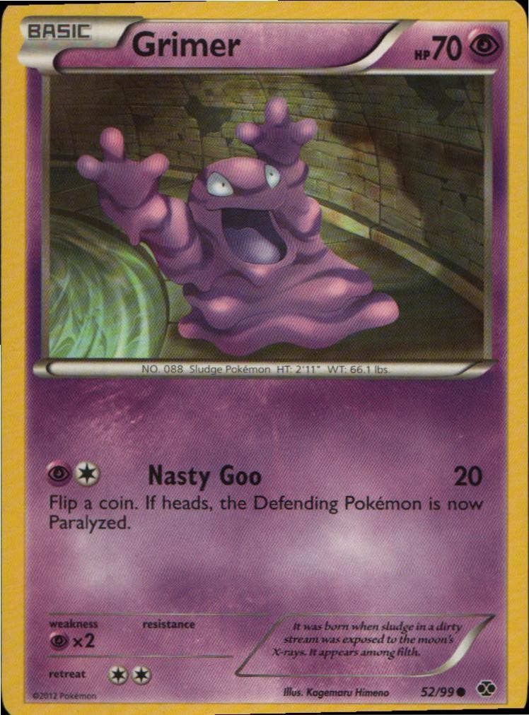 Grimer 52/99 Common Next Destinies Pokemon Near Mint