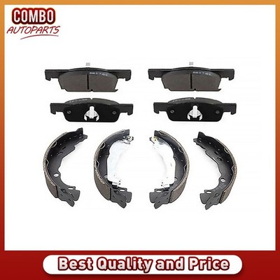 Front & Rear Ceramic Brake Pads And Drum Shoes Fits 2018 Renault Logan