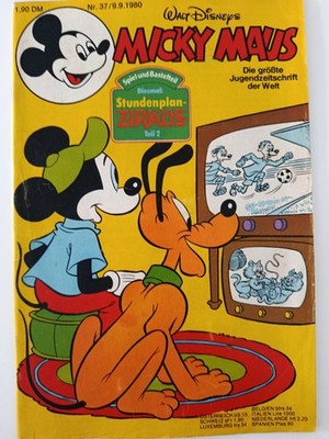 Mickey Mouse No.37 09/09/1980 Disney Ehapa Supplement Timetable Circus Part2