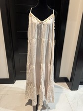 Women’s Long Sleeveless Cream Color Dress Size 0XL