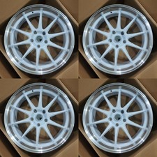 New Rays Style 19x8.5 Wheels Rims Set Of 4 5x120 35 White Machined Lip Fits Bmw New Rays Style 19x8.5 Wheels Rims Set Of 4 5x120 35 White Machined Lip Fits Bmw