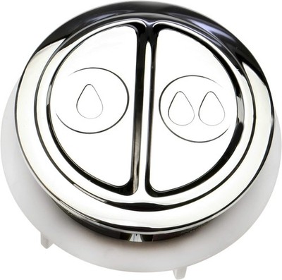 Dual Flush Valve Replacement Button 1 Count (Pack of 1), Chrome 