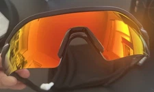 Brand New Oakley Radar PLATE SUNGLASSES Matte Carbon Frame Prizm Ruby Lens