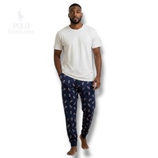Polo Ralph Lauren Lounge Pants Men's Small S Blue All Over Bear Pajamas