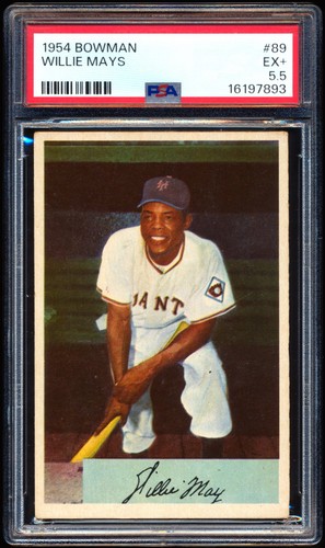 1954 Bowman #89 Willie Mays PSA 5.5 WELL CENTERED EYE APPEAL