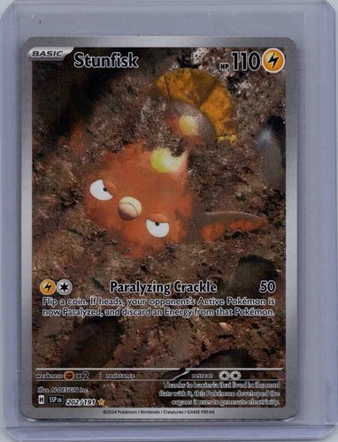 Stunfisk 202/191 Illustration Rare Surging Sparks Pokemon Near Mint