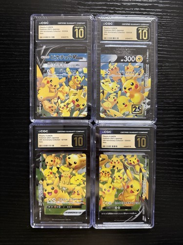 Sequential CGC 10 PRISTINE JAPANESE POKEMON 2021 Pikachu V-UNION Set