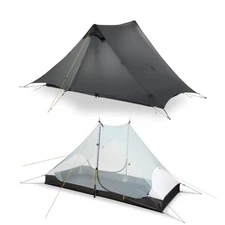 LANSHAN Ultralight Tent 3-Season Backpacking Tent for 1 2-person, dark grey