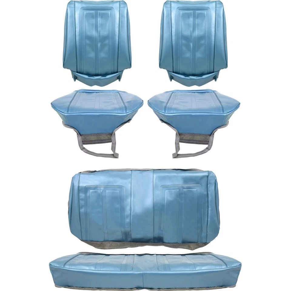 Chevy II Nova SS 1966; juego completo de tapicería; cucharones delanteros y asiento trasero; 2 Foto 3 de 4