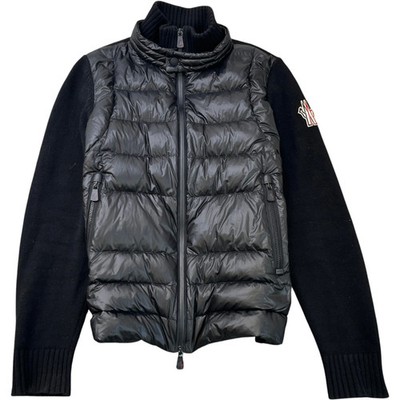 Moncler Herren Strickjacke Tricot Daunenjacke Schwarz Größe 3 / L