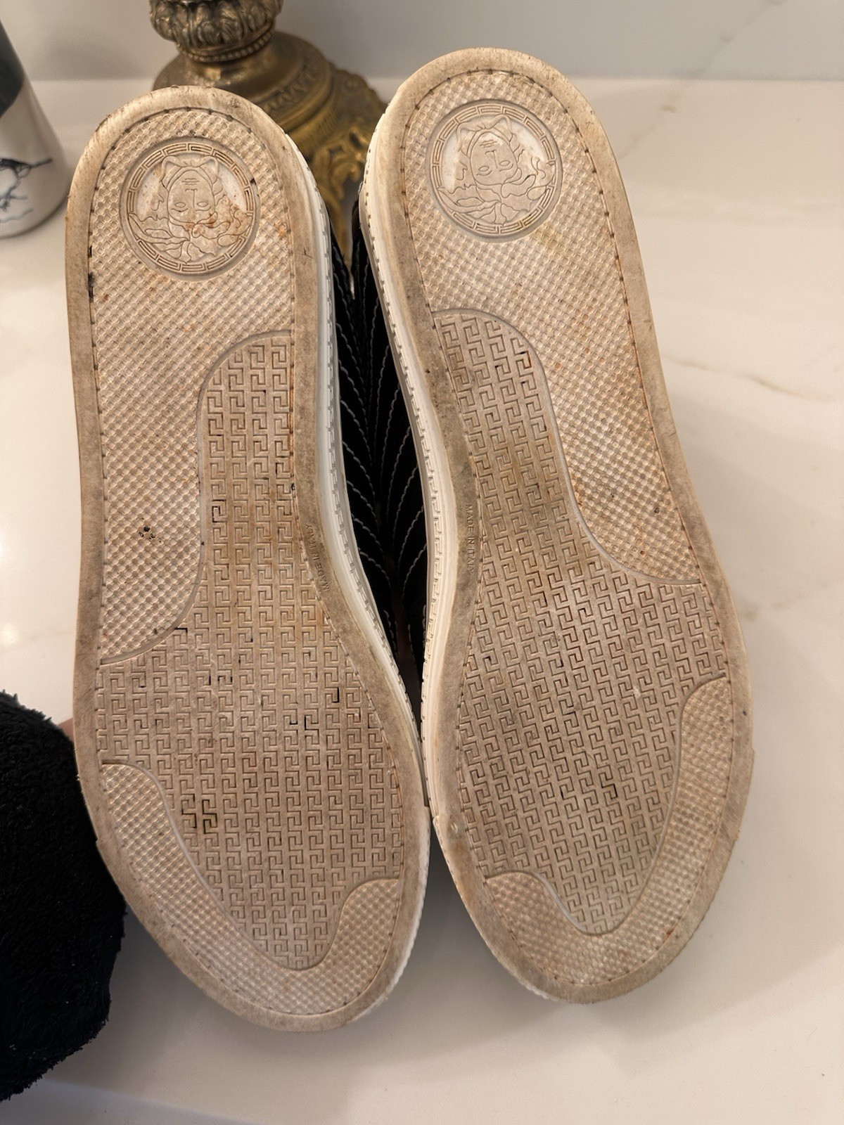 Versace Leather High Top Men Sneakers Size 42 thumbnail 7