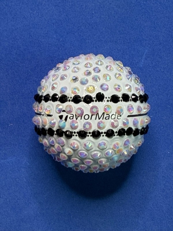 10 YO Daughter's 1st E-bay Sale: Hand-Made Bedazzled Taylor-Made TP5 Golf Ball!