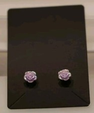 Lavender Rose Blossom Stud Earrings