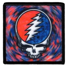 The Grateful Dead Steal Your Face Swirl Patch Lightning Bolt Tie-Dye Patches