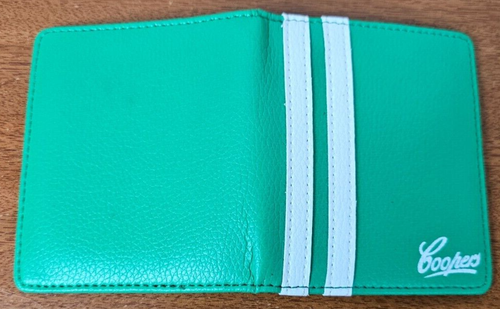 Cartera Coopers Cuero Pálido Verde con Rayas Blancas - Nueva Nunca Usada - Imagen 5 de 6