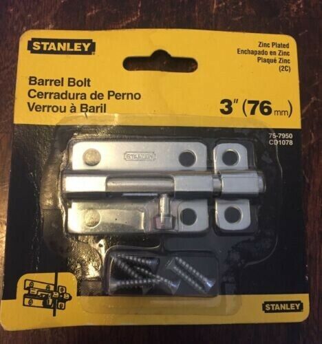 Stanley 3" Zinc Barrel Bolt 75-7950 CD1078 This is Zinc finish - Bild 1 von 1