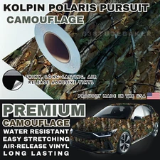 Premium Camouflage Camo Kolpin Polaris Pursuit Car Vinyl Wrap Decal Sheet Film