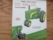 John Deere 530, 630 And 730 Tractor Brochure 28 Page Beautiful Mint Original !!