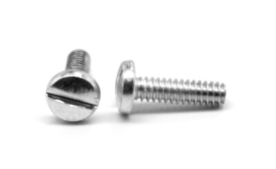 1/4''-20 x 3/8'' (FT) Coarse Thread Machine Screw Slot Pan Hd Zinc Plated