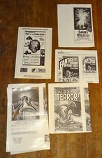 1980s Horror/Si-Fi Exhibitor Ad Sheets - Galaxy of Terror, Satan's Mistress, etc