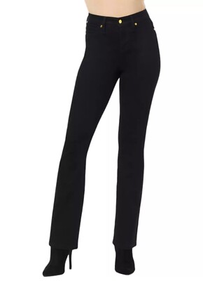 IMAN Platinum Premium Stretch Denim BootCut Jean Black Size 6 HSN