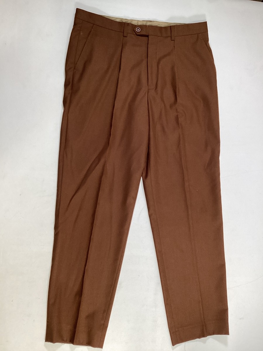 brown men's dress pants Mens Statement Brown Dress Pants Size 35x29.5 EUC