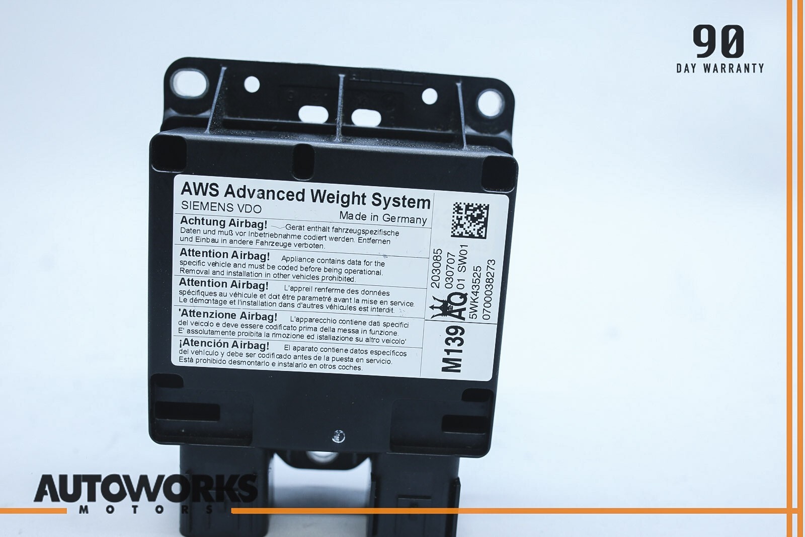 03-12 Maserati Quattroporte M139 AWS Advanced Weight System Control Module OEM
