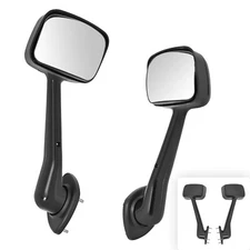 Pair Black Hood Mirrors For Freightliner Cascadia Truck 2008-2017 Left&Right New