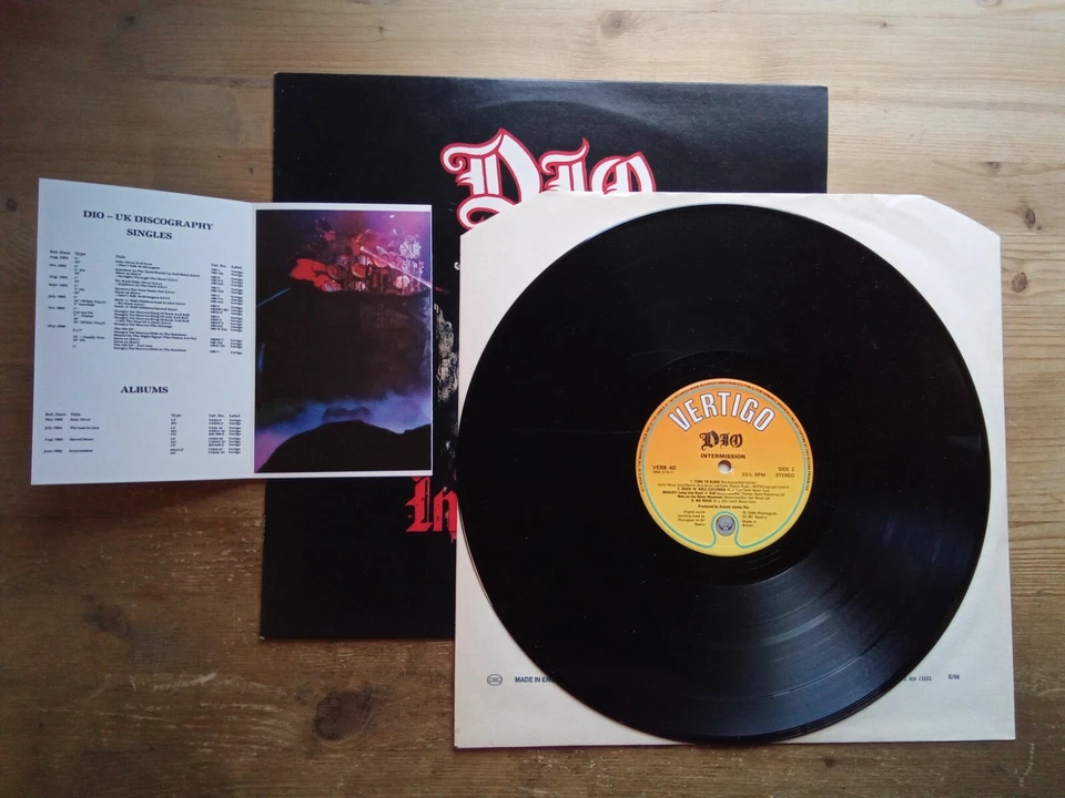 Dio Intermission Very Good+ Vinyl LP Record Album VERB40 & Postcards - Image 4 of 4