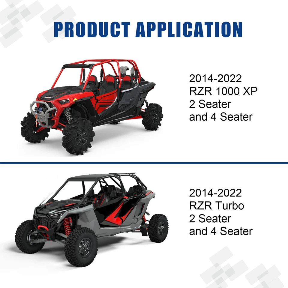 Upgrated Front Bumper Guard For 2014-2023 Polaris RZR XP XP4 1000 / Turbo Black - Image 2 of 4