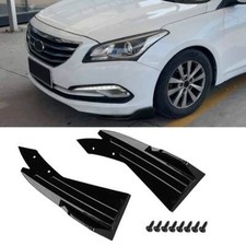 2PCS ABS Universal Front Corner Bumper Lip Spoiler Splitter Canard Gloss Black