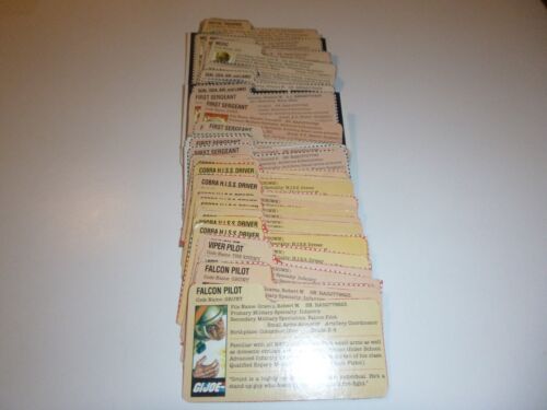 Gi Joe 1983 File Card Pick & Choose each addtl card free shipping Please Read - Afbeelding 1 van 137