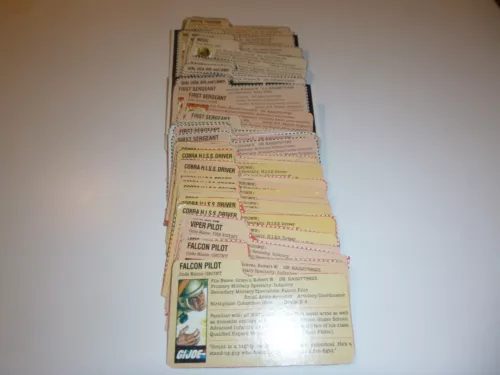 Gi Joe 1983 File Card Pick & Choose each addtl card free shipping Please Read