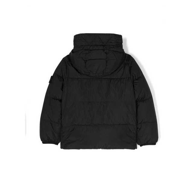 Stone Island Junior  Compass-motif padded jacket - BLACK image 2