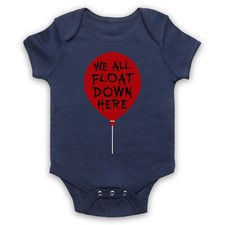 IT WE ALL FLOAT HERE ROTER BALLON KÖNIG KILLER CLOWN BABY GROW BABYGROW GESCHENK