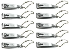 10 Trim Fingernail Clippers Professional Stainless Steel Sharp Cutter Nail File