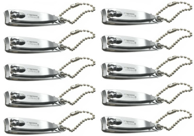 10 Trim Fingernail Clippers Professional Stainless Steel Sharp Cutter Nail File