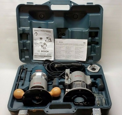 Bosch 1617evspk Wood Router Tool Combo Kit Plunge Router Fixed