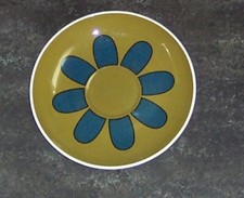 1970's Green Centura 6 " Flowered Saucer