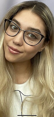 New PRADA VPR 55T DHO-1O1 54mm Eggplant Cat Eye Women Eyeglasses Frame