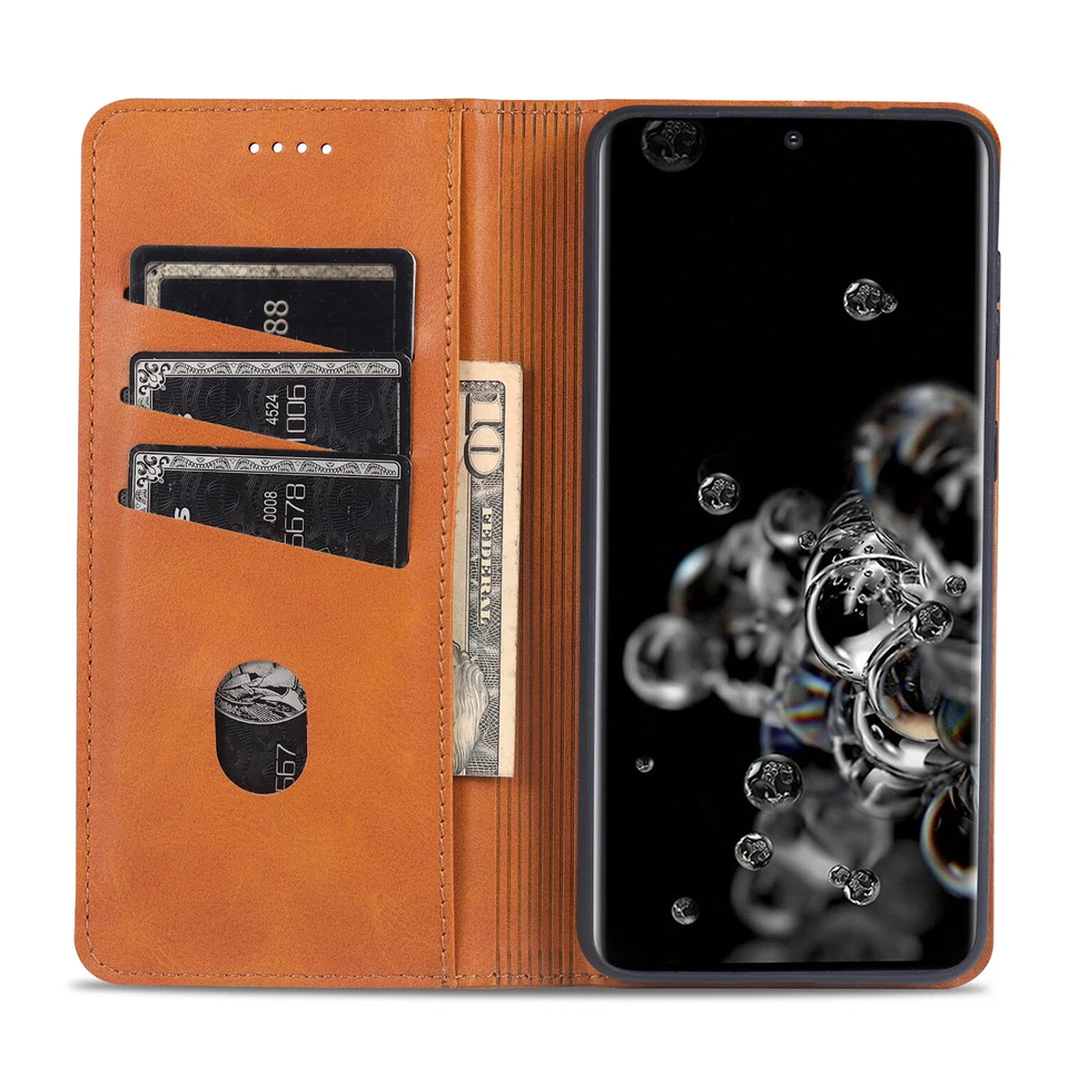 For Samsung Galaxy S24 FE S25 Ultra S23 S22 S21+ Flip Leather Wallet Case Cover - Image 2 of 4