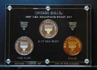 CHICAGO BULLS '97 ENVIROMINT ROUNDS 999 SILVER 3 COIN NBA CHAMPIONS PROOFS 1/500