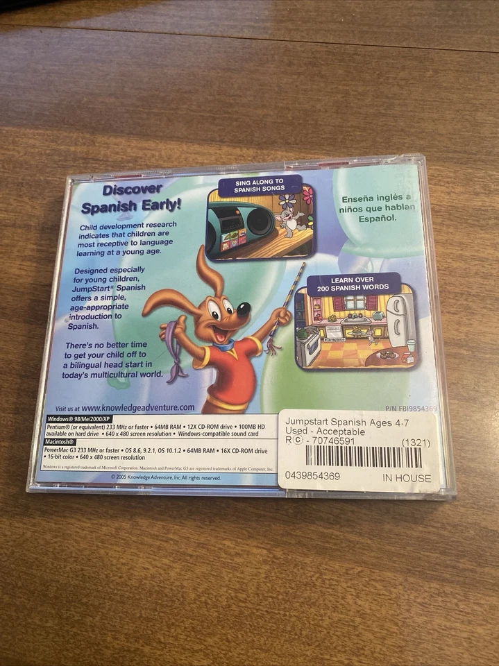 Jump Start Spanish For Kids Ages 3-6 CD-Rom PC Software - Image 2 of 4