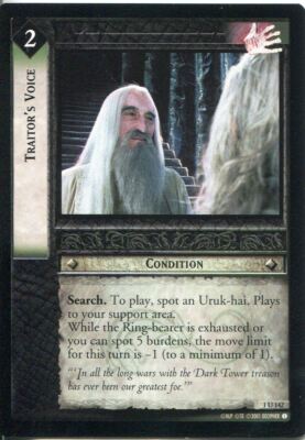 Herr der Ringe CCG FotR Karte 1.U142 Verräter Stimme