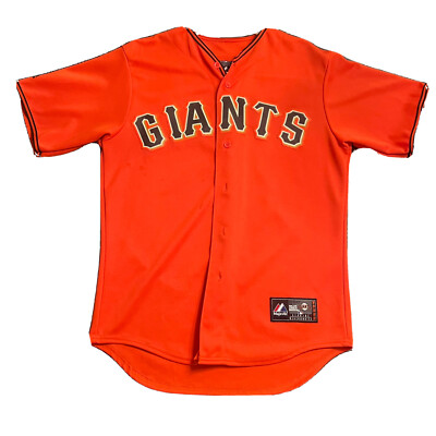 San Francisco Giants Jersey Men's Size Medium Orange Majestic Sewn