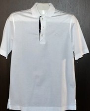 Paul & Shark AUTHENTIC Men's White Logo Italy Cotton T-Shirt Shirt Polo Sz  S